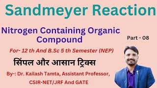 Sandmeyer Reaction  Mechanism of Sandmeyer  Nitrogen Containing Organic Compound  Chemistry [upl. by Silsbye]