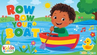 Row Row Row your Boat  Kiddo Rhymes  Nursery Rhymes  Kids Cartoon [upl. by Fuchs]