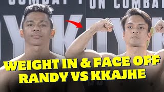 Weight in amp Face Off Randy Pangalila vs Jekson Karmela Byon Combat Showbiz 3 Duel Kick Boxing [upl. by Tomas998]