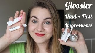 Chatty Glossier Haul amp First Impressions  COUPON CODE  Megan Acuna [upl. by Lamprey]