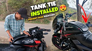 Tank Tie Installation On Pulsar 150 🥰 Prevent From Scratches ✅ [upl. by Gefen]