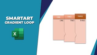 How to change SmartArt colors to gradient loop in Excel [upl. by Atsyrc908]