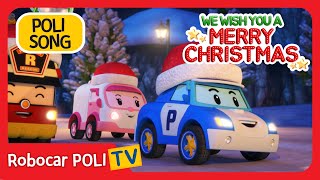 ♫ We wish you a Merry Christmas  Robocar POLI  Chistmas Carol [upl. by Affay411]