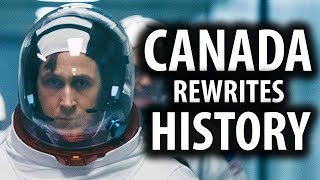 Canadians Rewrite Moon Landing History Removing USA Flag [upl. by Quin]