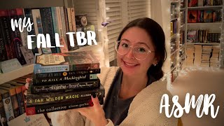 ASMR My Fall TBR🍂📚💤 whispers long nail tapping amp cozy book recs [upl. by Niamrej]