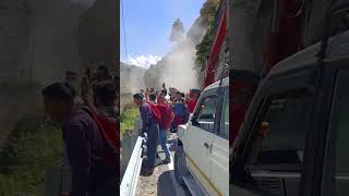 joshimath live update joshimath Road block badrinathyatra shorts [upl. by Etem]