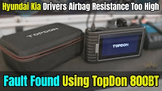 Hyundai  Kia Airbag Fault  Diagnosing Tip Using Topdon ArtiDiag800BT [upl. by Vivian342]