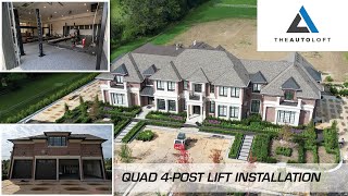 The Ultimate Storage Solution  Quad 4Post Lift Installation  Lift Specialists at The Auto Loft [upl. by Aloibaf443]