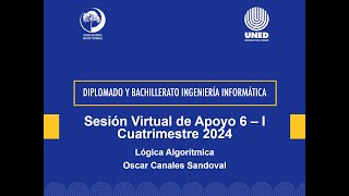 Sesión Virtual de apoyo 6  I Cuatrimestre 2024  Lógica Algorítmica [upl. by Carole]