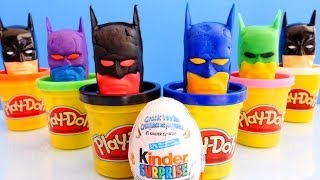 How To Make Kinder Surprise Play Doh Super Hero Eggs Like Batman Play Dough Do It Yourself Toy Eggs [upl. by Aihseyt331]