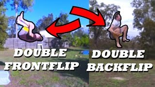 15 year old does DOUBLE FRONTFLIP amp DOUBLE BACKFLIP ON GROUND not clickbait [upl. by Jackie]