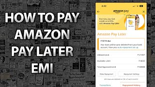 How To Pay Amazon Pay Later EMI in Tamil [upl. by Anastos]