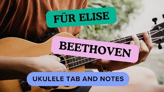 Für Elise Ukulele Tab Notes  Beethoven [upl. by Nessi]