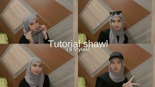 simple tutorial shawl  5 styles   Adira Elnra [upl. by Stefano]