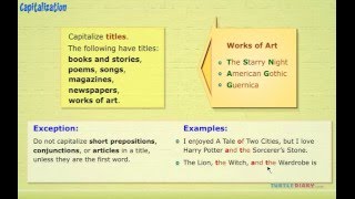 How to Capitalize Titles of Books Stories People amp More COOL Grammar for Kids [upl. by Eissed229]