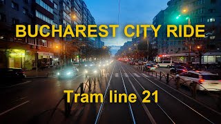 Tram line 21 in Bucharest Romania [upl. by Nal]