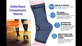 Ankle Brace Compression Sleeves  Socks  Meias  PTBR [upl. by Adnim532]