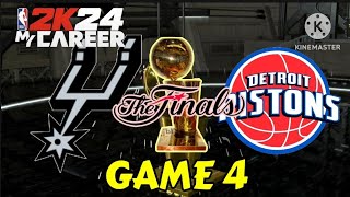 NBA 2K24 MY CAREER FINALS GAME 4  MAKUHA KAYA ANG 3 PEAT NG SPURS [upl. by Eldoree]