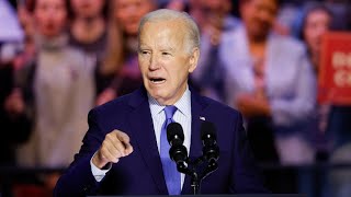 Joe Biden starts ‘making up words’ at Virginia rally [upl. by Enilec979]