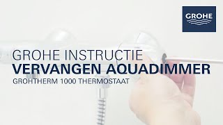 De aquadimmer vervangen van de GROHE Grohtherm 1000 thermostaatkraan [upl. by Akinat]