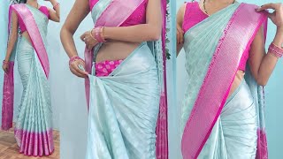 banarashi silk saree draping basic tips and tricks for beginners  silk saree wearing hacks [upl. by Oirasor996]