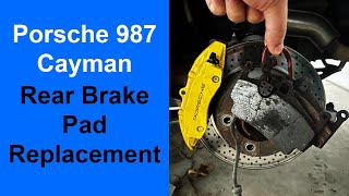 DIY Rear Brake Pad Replacement Porsche 987 CaymanBoxster [upl. by Tlihcox378]