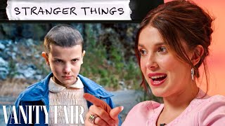 Millie Bobby Brown Rewatches Stranger Things Greys Anatomy Damsel amp More  Vanity Fair [upl. by Dowling]