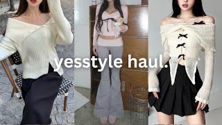 yesstyle haul 2024  try on cute korean fashion [upl. by Luwana84]