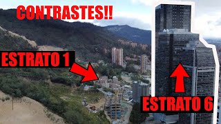 ASI ES EL CONTRASTE ENTRE ESTRATOS EN BOGOTA [upl. by Atsirak382]