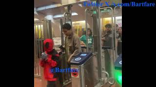 AUDIO A Fare Evader kicked amp broke the new fare gate at 24th St BART Station in San Francisco [upl. by Philbin]