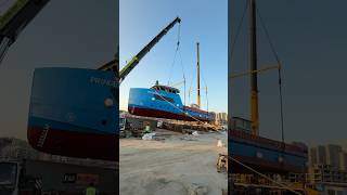 The first trial voyage of the offshore oil workboat has been launched boat ALLHEARTBOAT [upl. by Eberly]