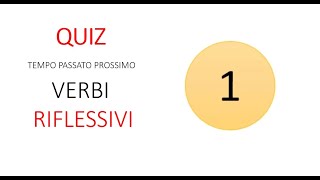 Italiano per stranieri Lezione 76 QUIZ TEMPO PASSATO PROSSIMO VERBI RIFLESSIVI [upl. by Vanda851]