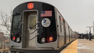 NYC SubwayBombardier R179 Subway Cars on the 8th Av amp Fulton Street Corridors [upl. by Millard]