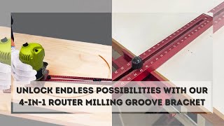 4 in 1 Router Milling Groove Bracket  Adjustable Router Jig Tool for Woodworking [upl. by Arema]