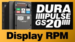 GS20X VFD  How to display RPM on a variable frequency drive from AutomationDirect [upl. by Ricker34]