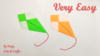 Easy origami paper kite  How to make paper kite  Paper kite making ideas  Easy Origami tutorial [upl. by Culbertson]