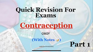 Contraceptive Methods Notes  Obgy amp psm  Theory amp practical  in Hindi  Part 1 [upl. by Nivac709]