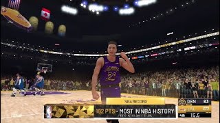 Breaking Wilt Chamberlains 100 Points In A Single Game NBA 2K19 My Career [upl. by Aisirtap236]