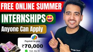 FREE online summer internships With Top Company  Earn Upto ₹70000Month  May Internship Madness [upl. by Sion6]