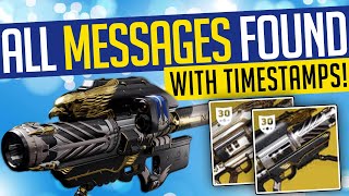 Destiny 2  ALL 12 MESSAGES FOUND How To Unlock HRAESVEGLUR Gjallarhorn Exotic Weapon Ornament [upl. by Truda]