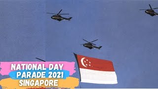 NDP 2021 NATIONAL DAY FLAG FLYPAST  HAPPY BIRTHDAY SINGAPORE [upl. by Krasner663]