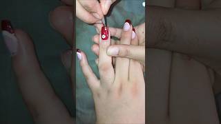 Nail art  Red colour 😍Polygel frenchnailart youtube ytshorts trending viral [upl. by Main]