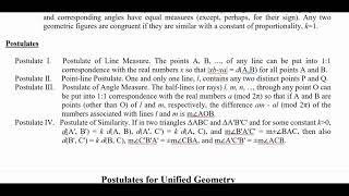 Geometry 19 Birkhoffs Postulates [upl. by Edie]