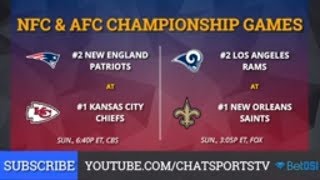 NFL Playoff Bracket NFC amp AFC Championship Schedule Chiefs vs Patriots Saints vs Rams Preview [upl. by Nnayr807]