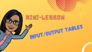 Input Output Tables [upl. by Nelyt]