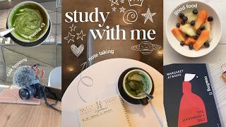 STUDY VLOG  cafe hopping note taking good food🍵💻studywithme productivity studyvlog [upl. by Asilem]