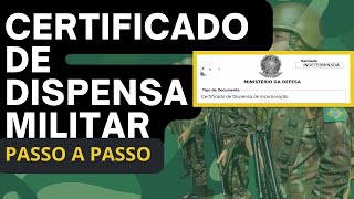 COMO TIRAR O CERTIFICADO DE DISPENSA MILITAR online  CDI [upl. by Aisila]