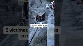 Un bus a chuté d’une dizaine de mètres sur la voie du train des Pignes dans le hautpays niçois [upl. by Doi]