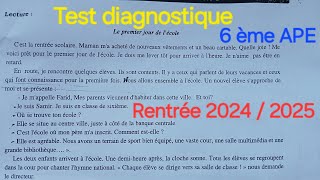 Evaluation diagnostique Niveau 6 ème primaire [upl. by Enelak]