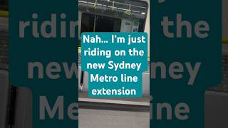 First time ever riding a driverless train in Sydney Metro line extension🚊 [upl. by Bergquist]